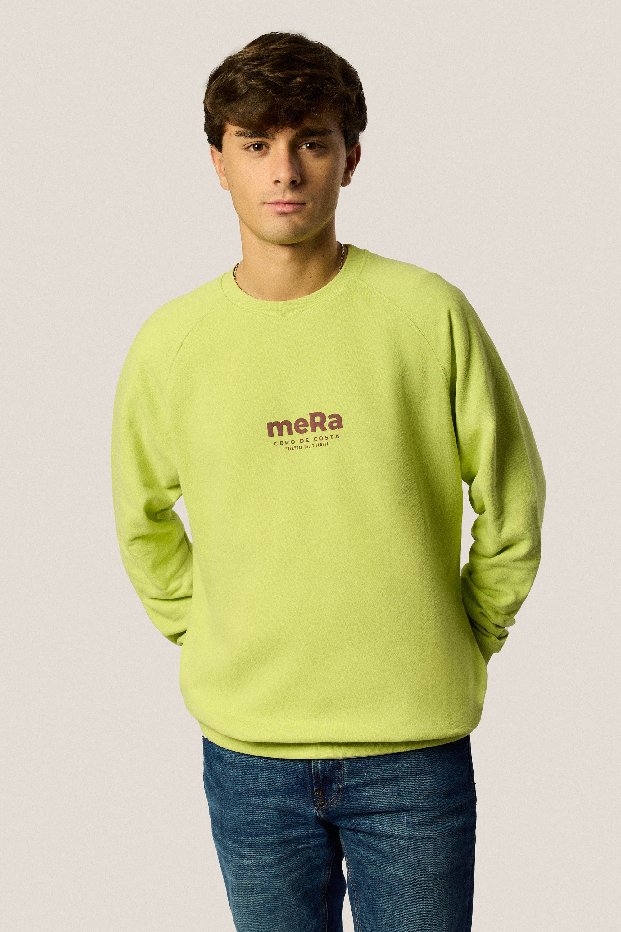 SUDADERA VERDE PISTACHO/MALVA "MERA"